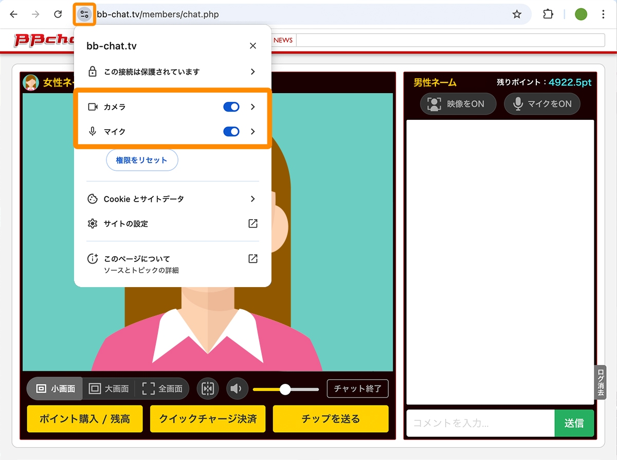 アクセスを常に許可
